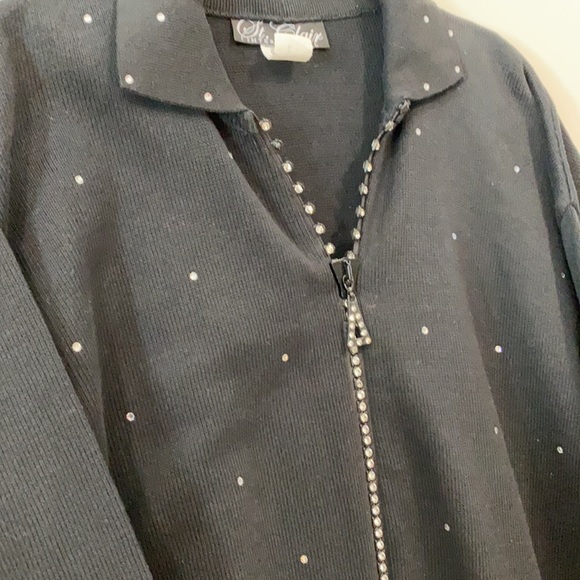 St. Clair Rhinestone Zipper Cardigan - Picture 3 of 12